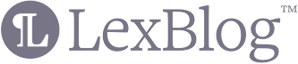 "LexBlog™" logo — a dark gray circle with a white "L" beside the serif wordmark on a transparent background.